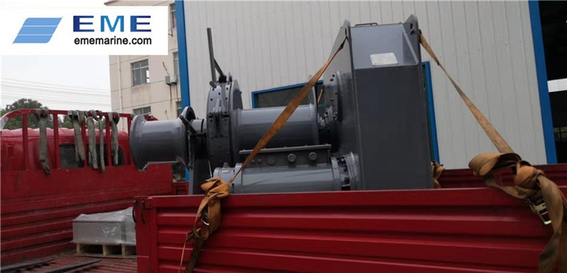 One set of 10T electric winch has delivered to Qidong.