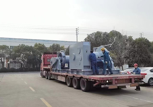 4 sets of positioning 35T electric frequency conversion winches sent to Xiangshui