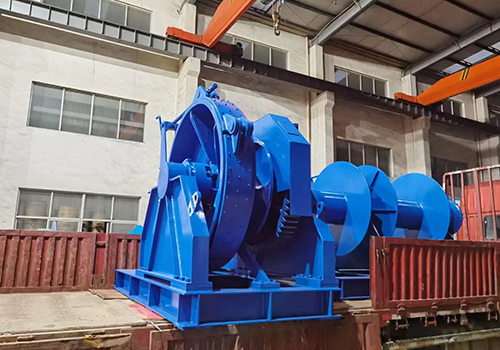 70mm hydraulic anchor chain combination machine was sent to Runyang Shipyard