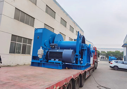 Four sets of 50T electric variable frequency winches are sent to Yantai!