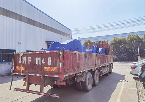 3 sets of 250kn hydraulic winches to be shipped to Huatai Shipyard